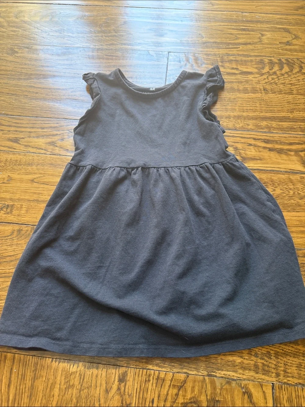H&M Girls Solid Black and Black & White Heart Print Dresses